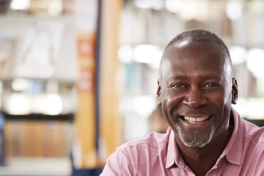 portrait of mature male student