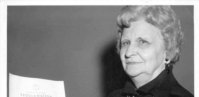 Florence Nightingale with proclamation.